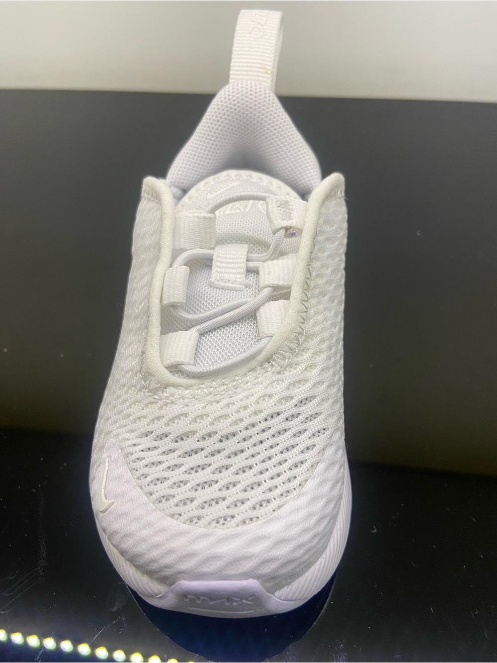 Nike Kids All-White Slip-On Mesh Sneaker AM270
